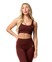 Ribbed Seamless Bra - Cocoa