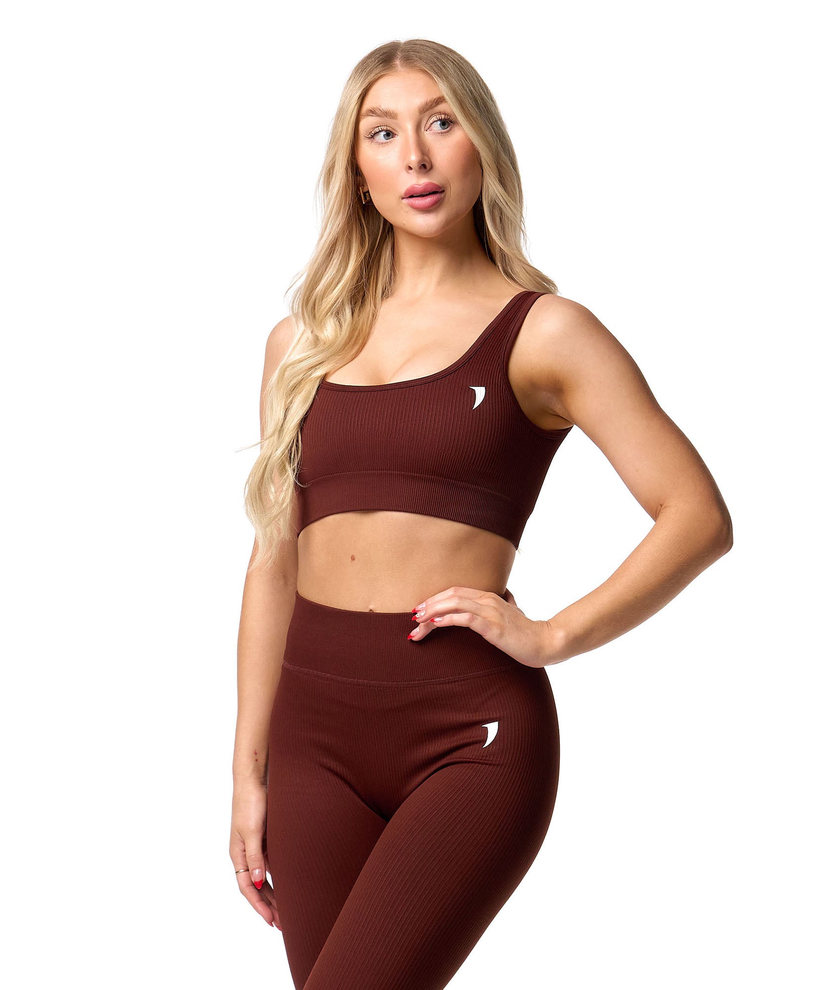 Ribbed Seamless Bra - Cocoa