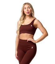 Ribbed Seamless Bra - Cocoa