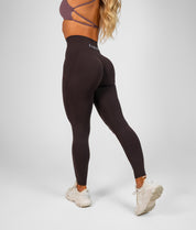 Reflex Seamless Scrunch Leggings - Espresso - Saber Apparel